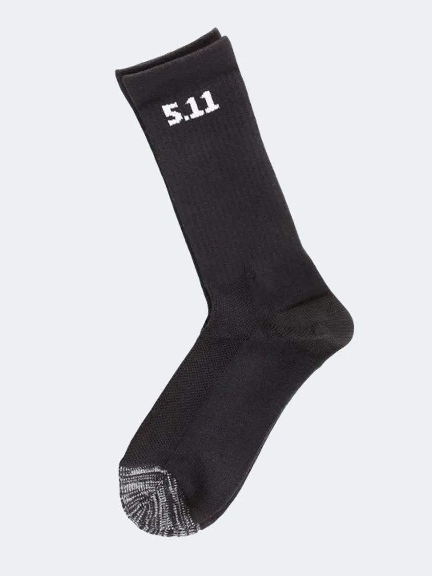 5-11 Brand Unisex Tactical Sock 50078-019 5.11 3-Pack 6&#39;&#39; Black