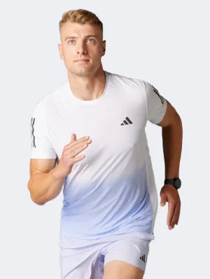 Adidas Colorblock Own Men Running T-Shirt White/Violet Tone