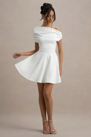 Agnes | White One-Shoulder Mini Dress Club L London
