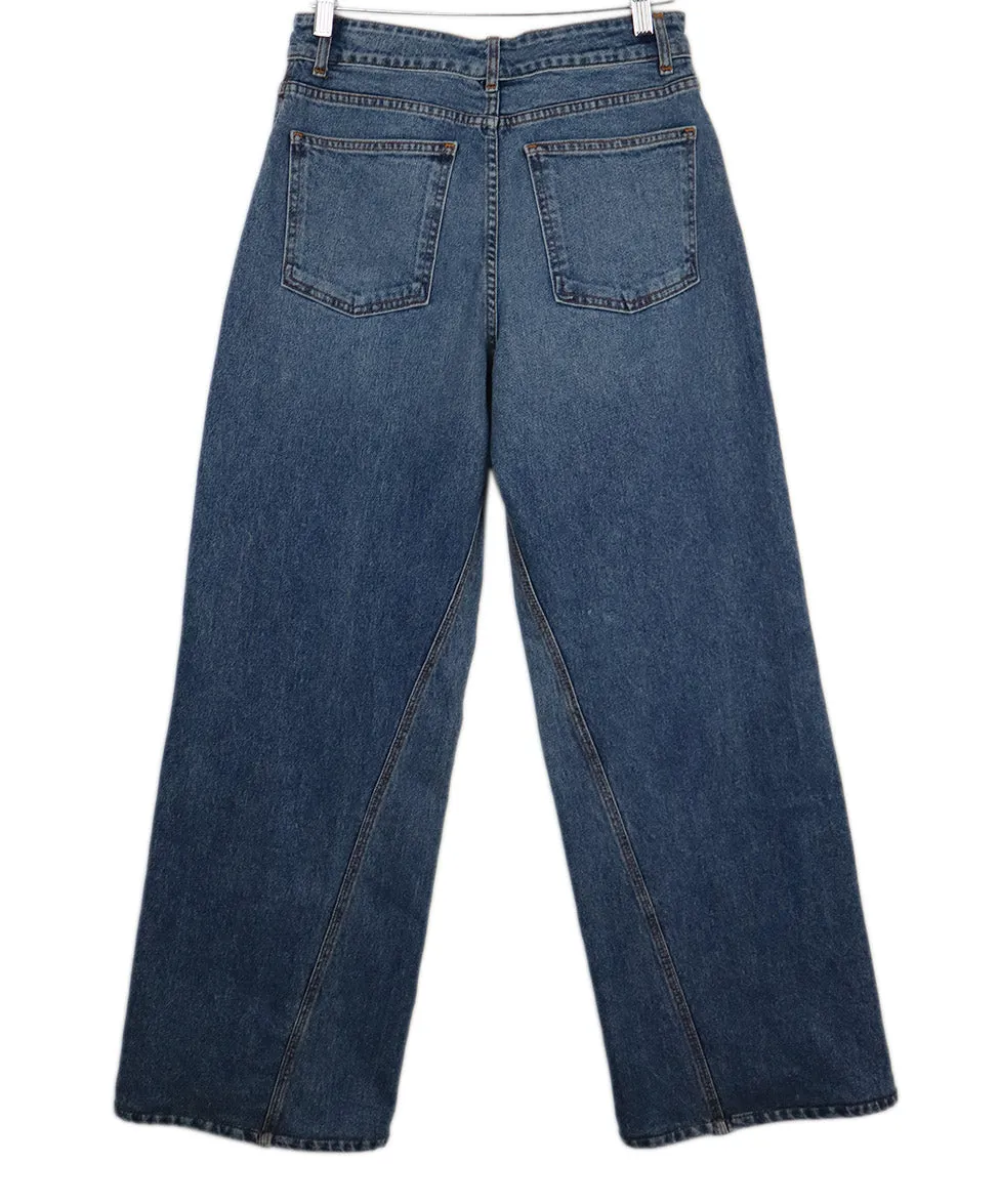 A.L.C. Blue Wide Leg Jeans sz 6