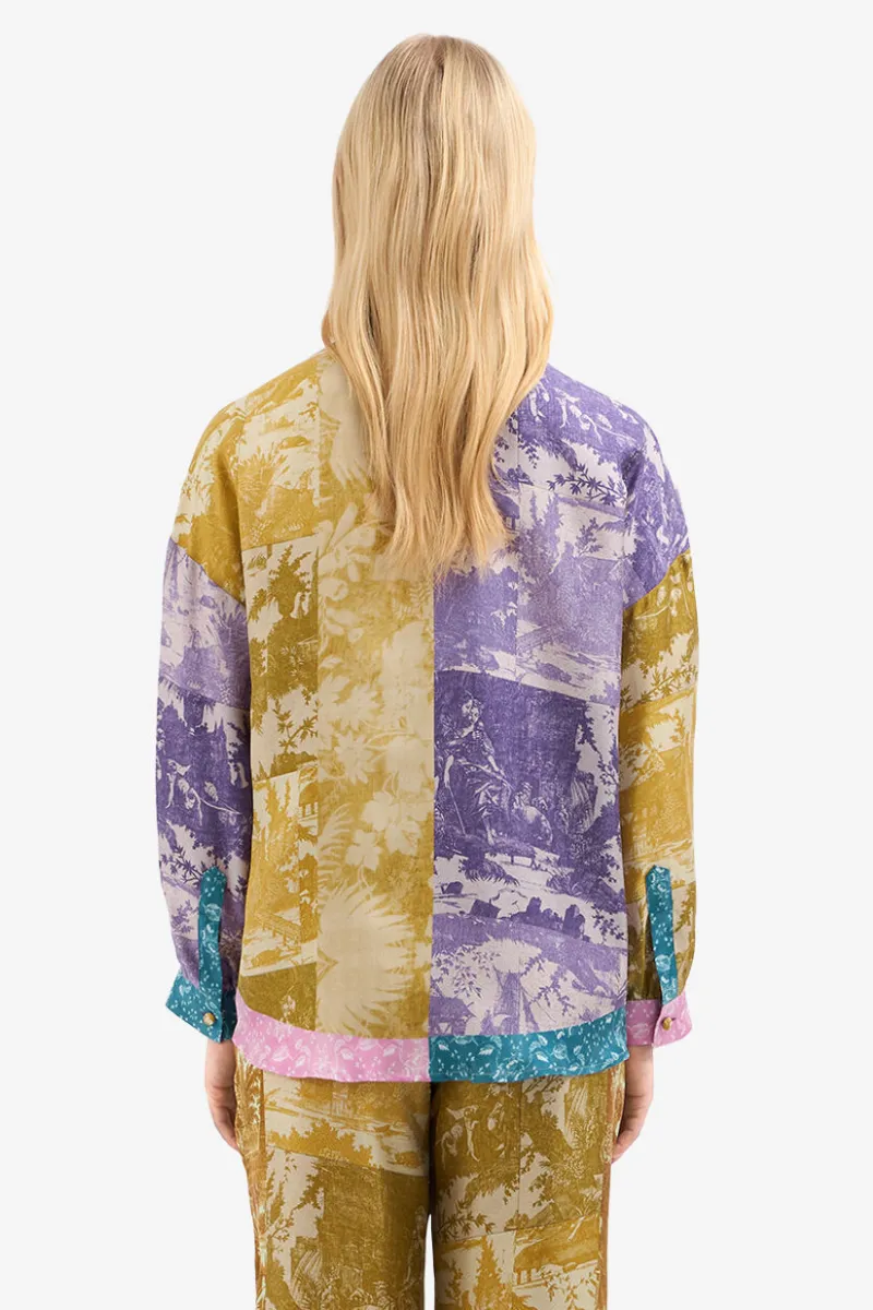 ALOE Printed Silk Shirt