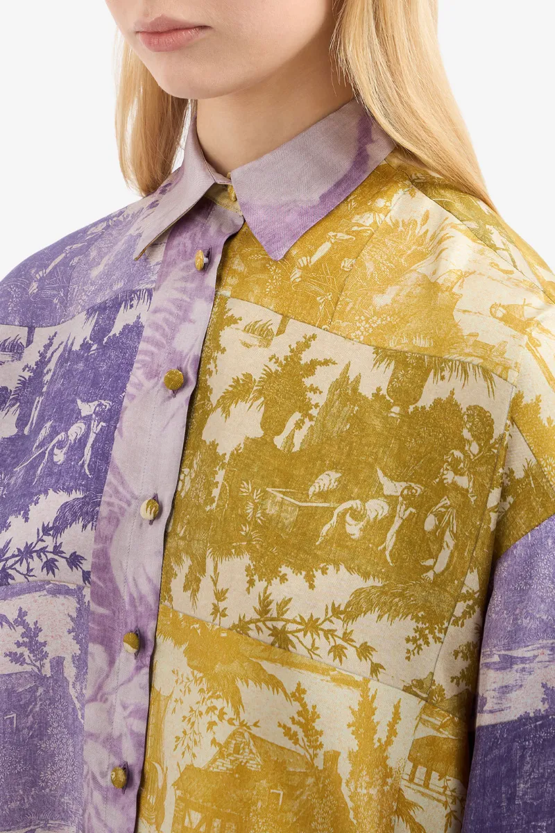 ALOE Printed Silk Shirt