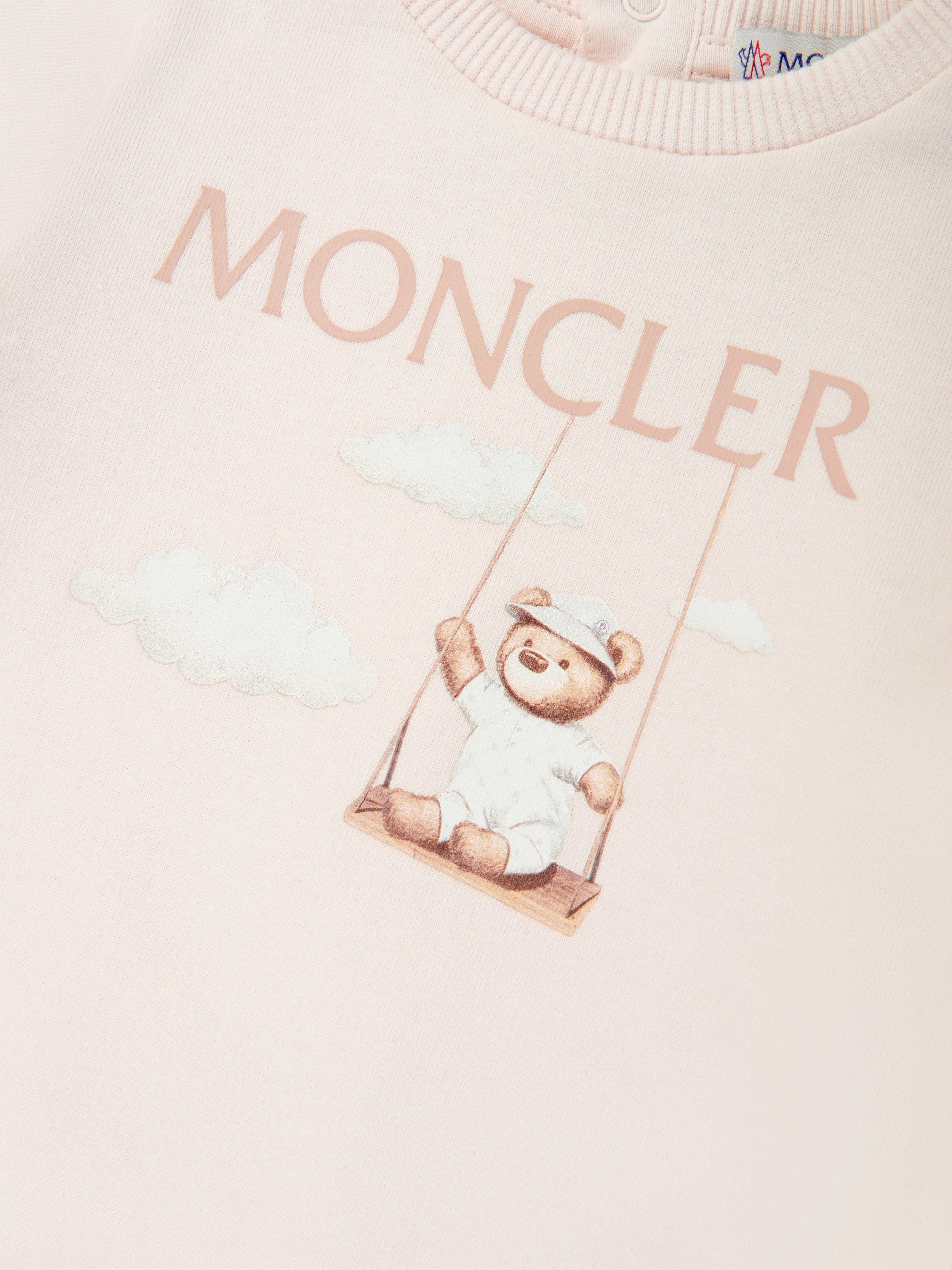 Baby Girls Bear Print Romper in Pink