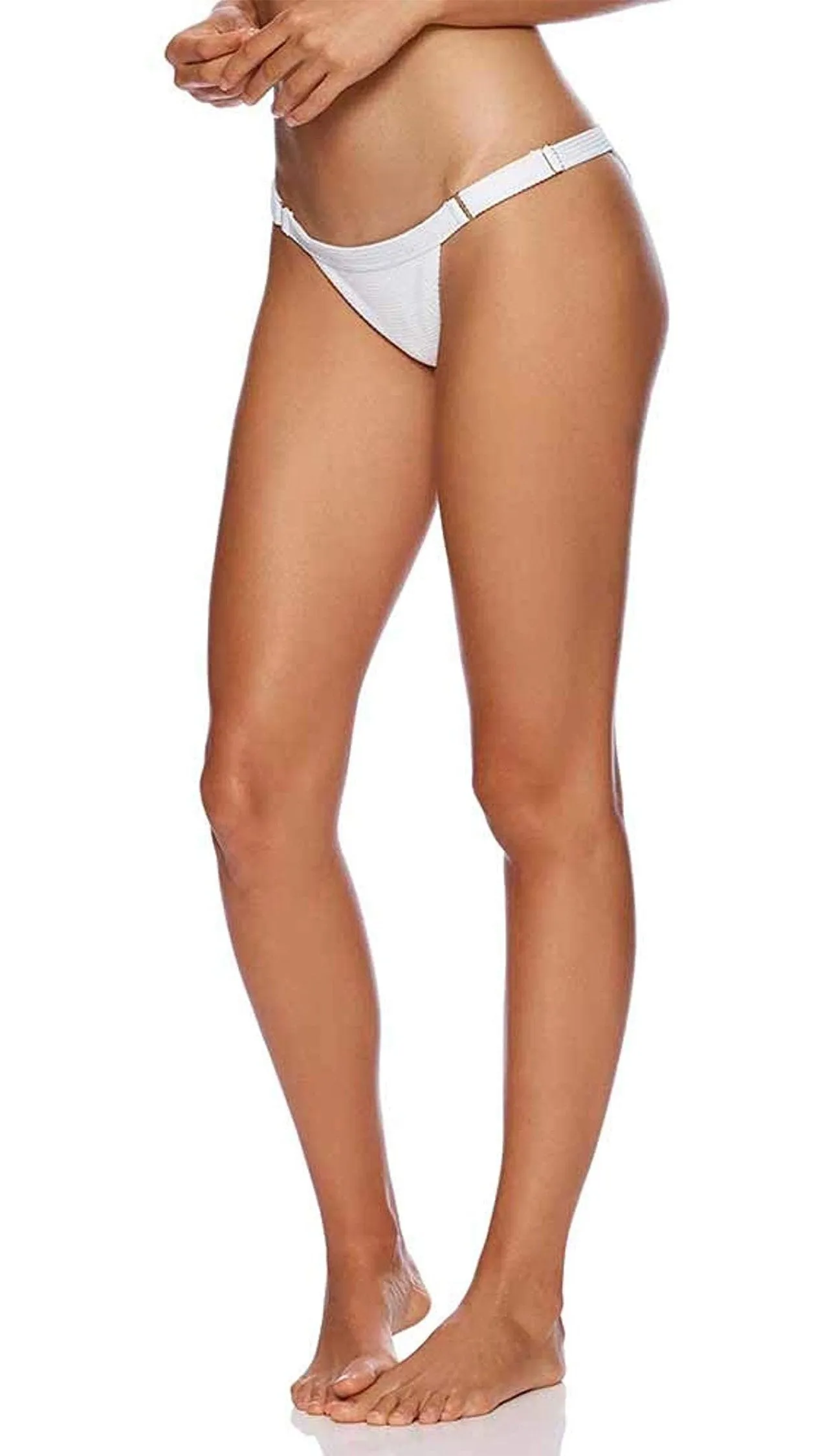 Beach Bunny Swim Reese Skimpy Bottom White
