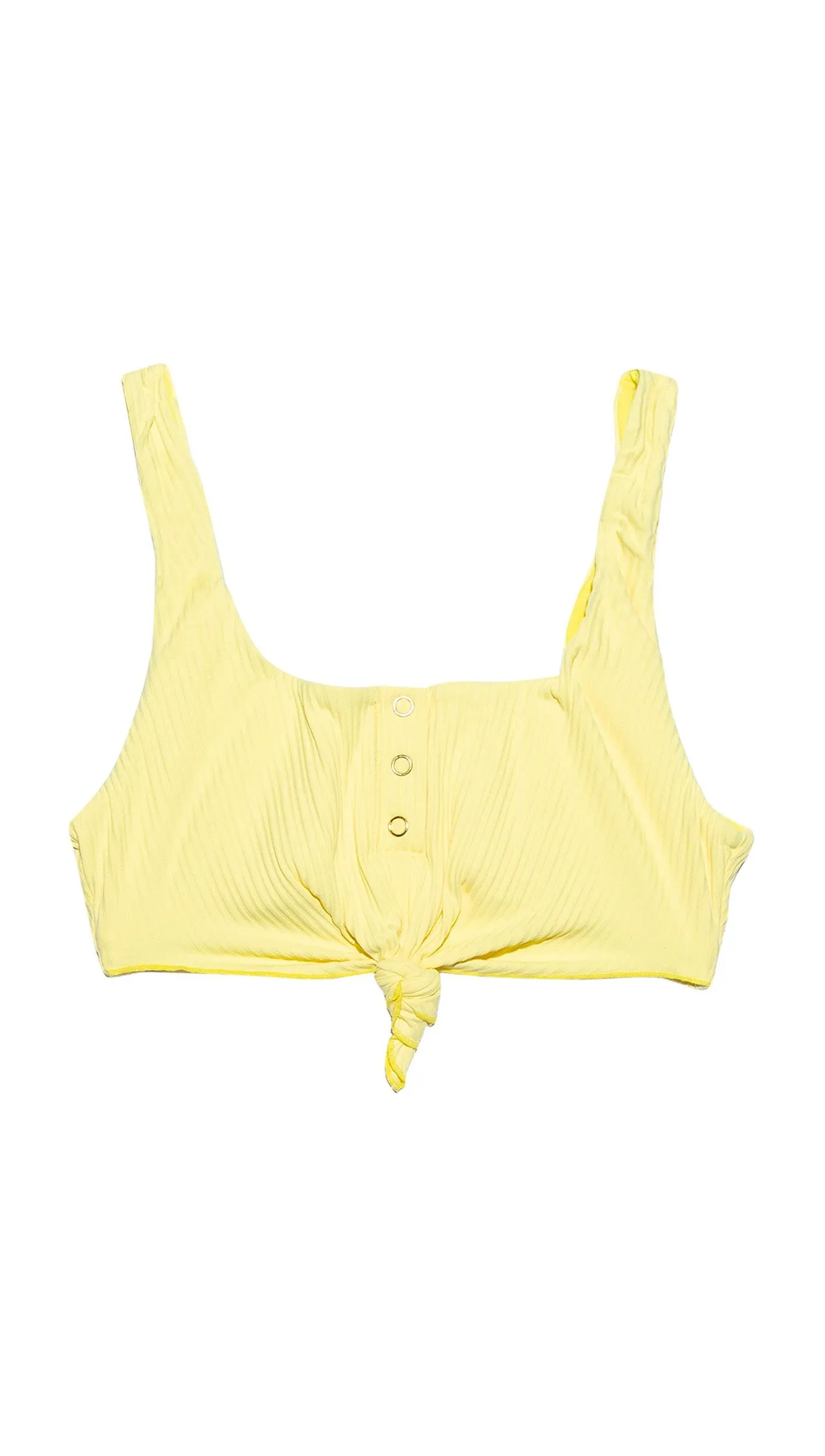 Beach Bunny Swim Sage Knot Top Lemon