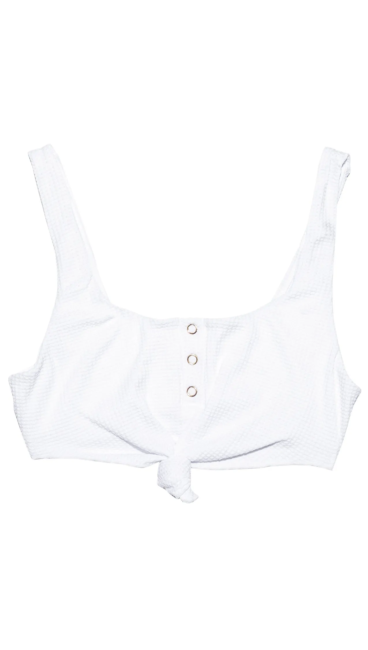 Beach Bunny Swim Sage Knot Top White