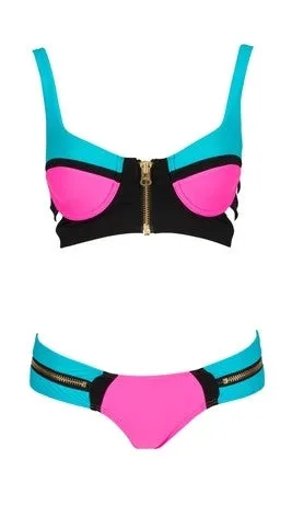Beach Bunny Swimwear Endless Summer Bikini Bottom in Hot Pink