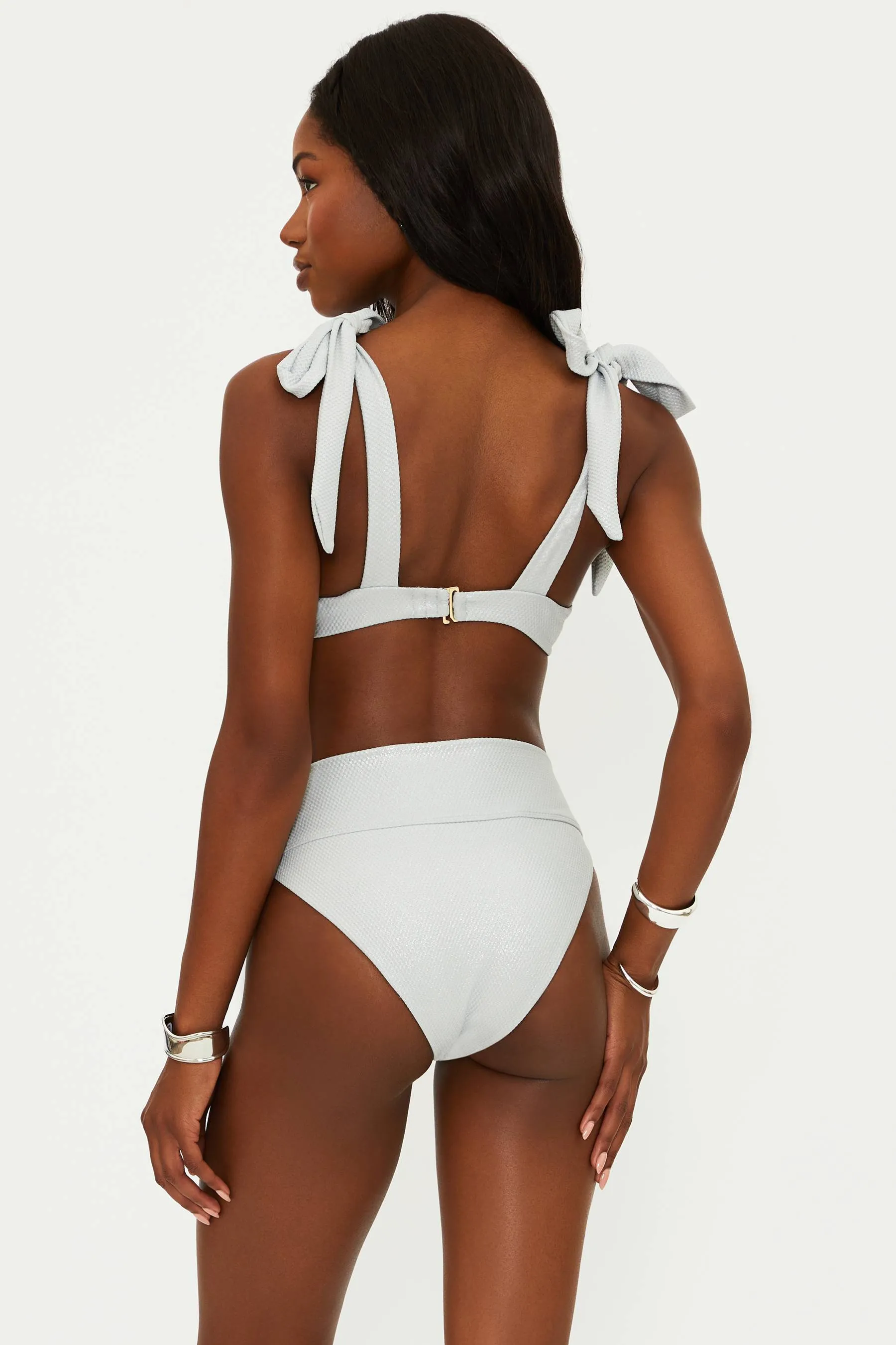 Blair Top Silver Shine Waffle Beach Riot