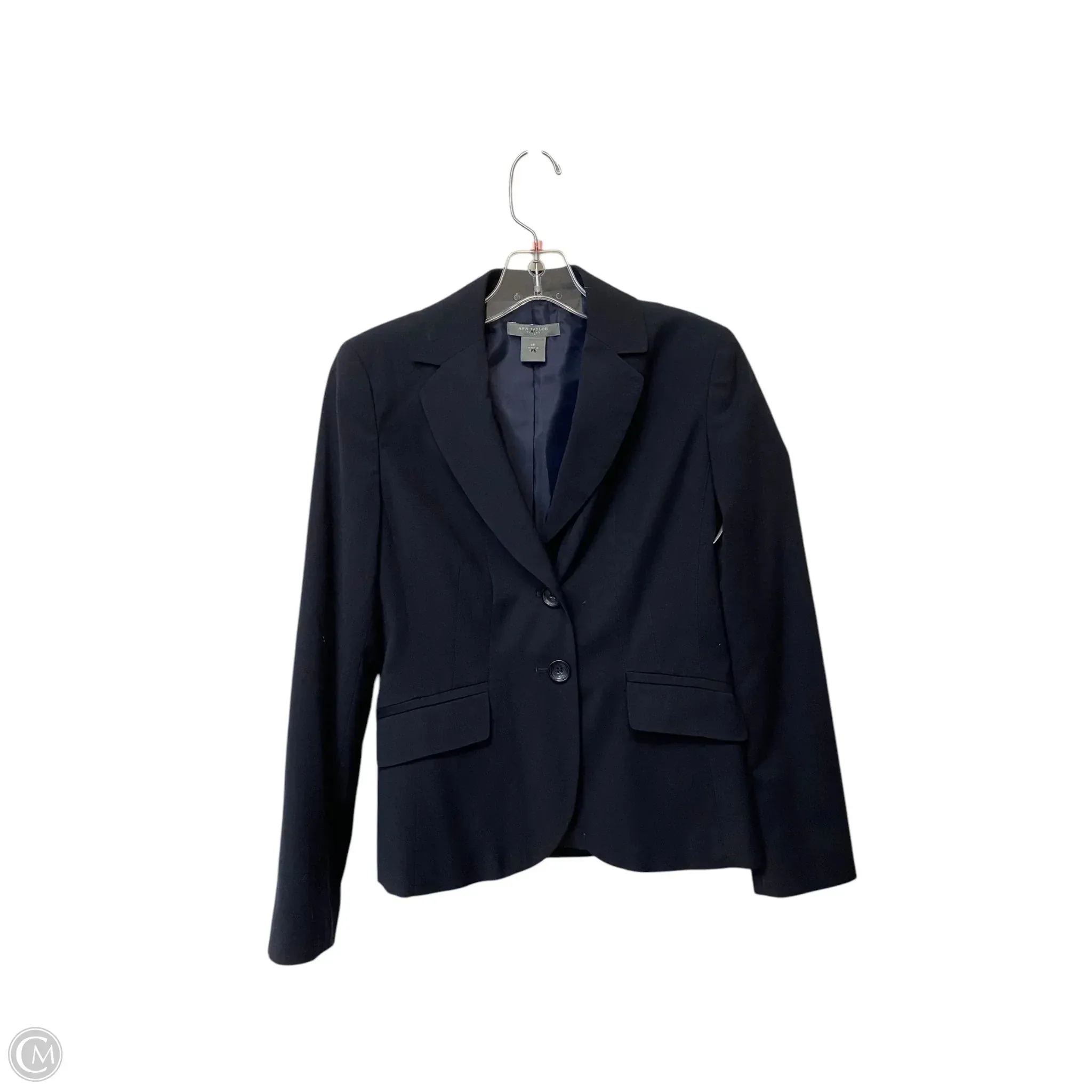Blazer By Ann Taylor In Navy, Size: 0p