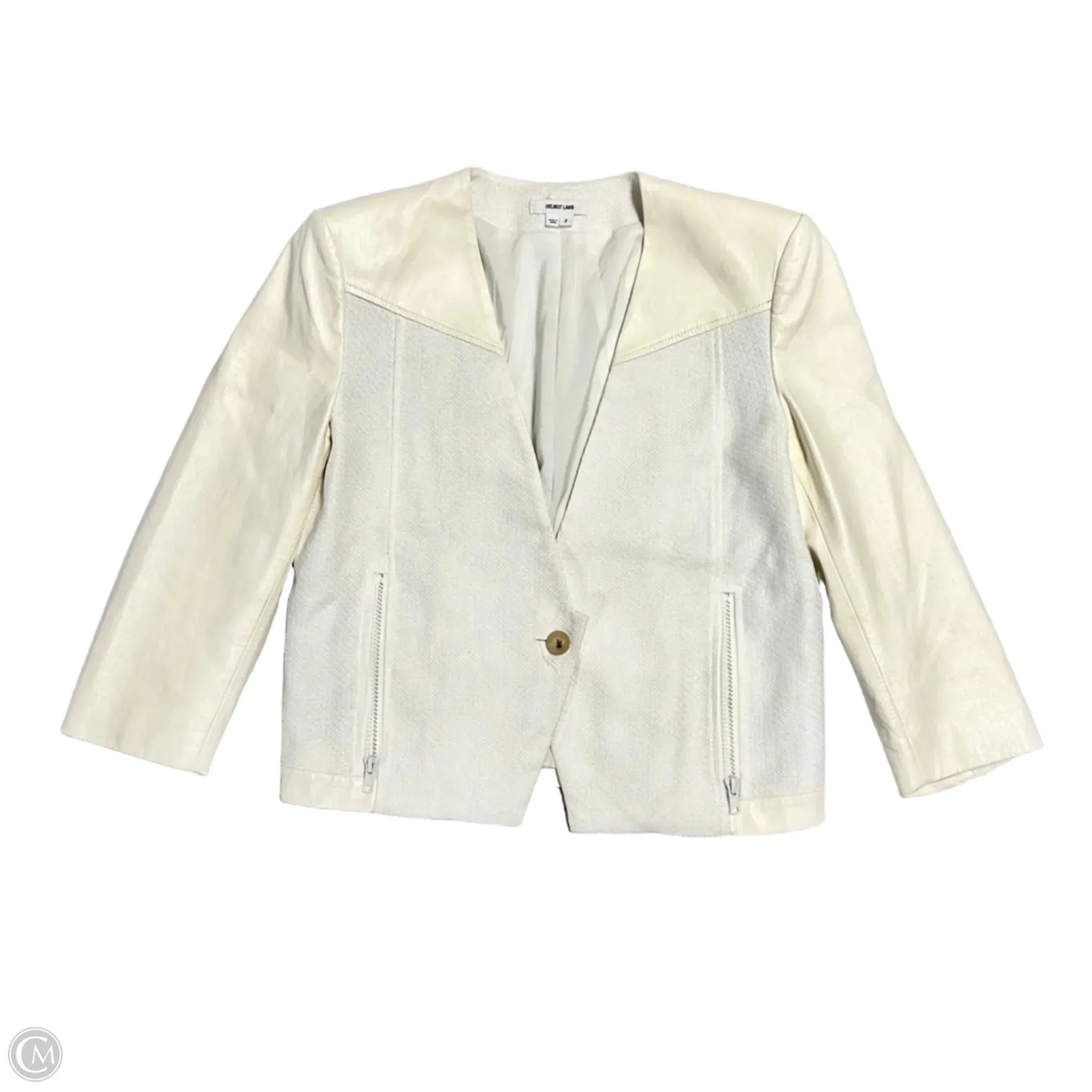 Blazer By Helmut Lang In Cream, Size: Xs