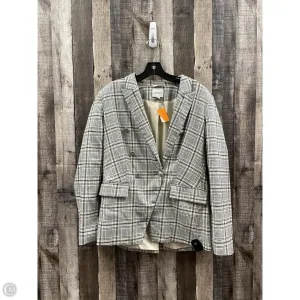 Blazer By Nine West In Plaid Pattern, Size: M