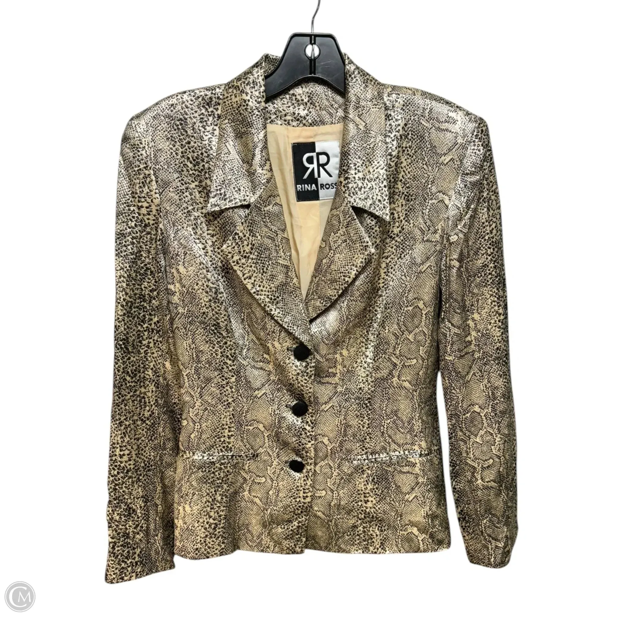 Blazer By Rina Rossi In Snakeskin Print, Size: 6