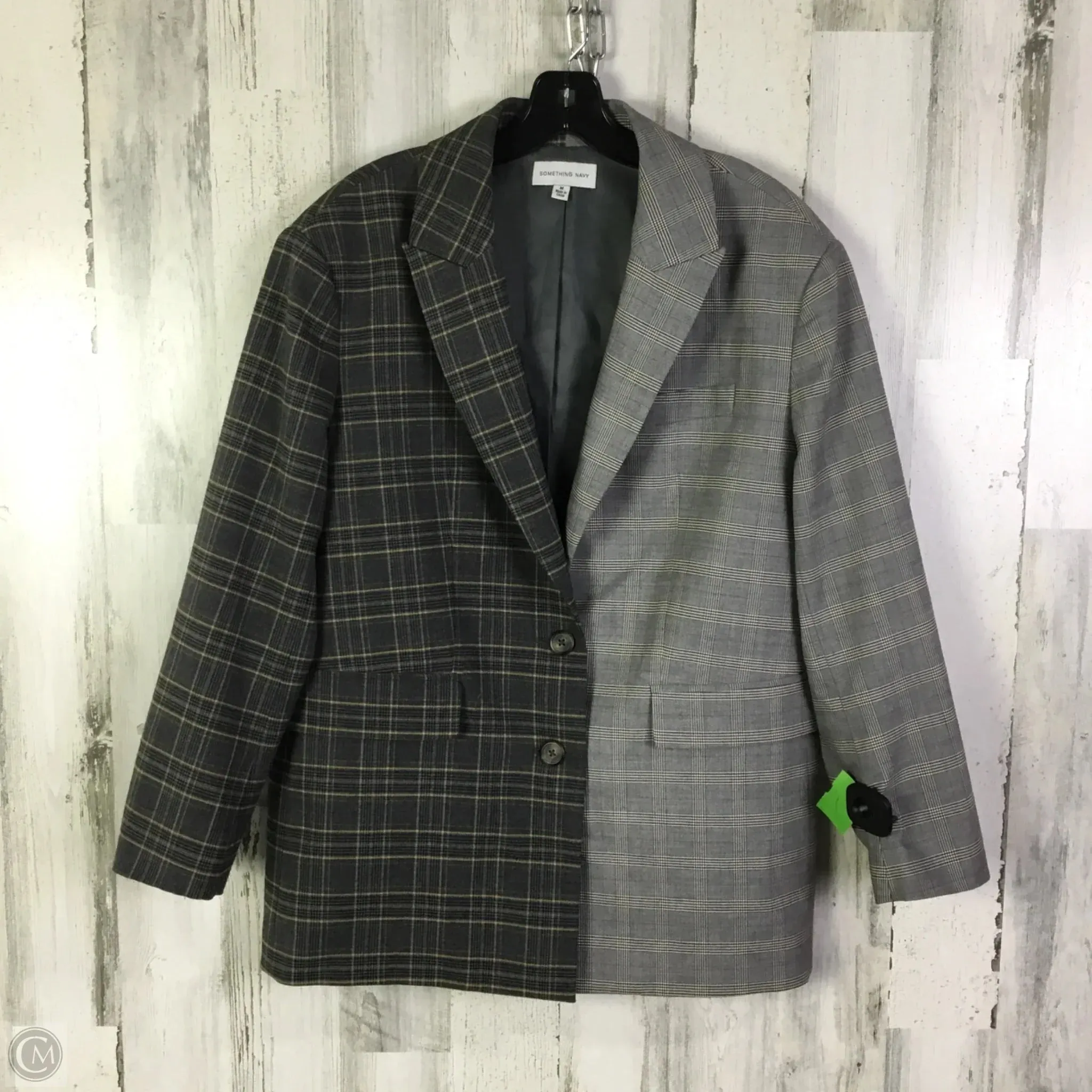Blazer By Something Navy In Grey, Size: M