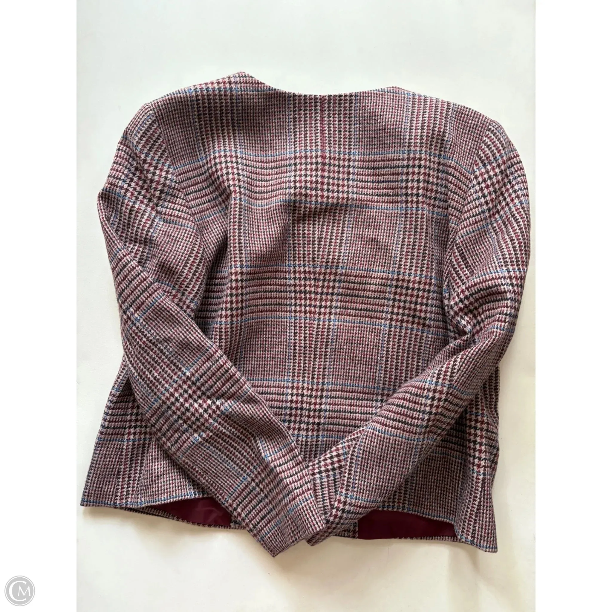 Blazer By Talbots In Plaid Pattern, Size: 16
