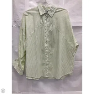 Blouse Long Sleeve By Ophelia Roe In Striped Pattern, Size: Xl