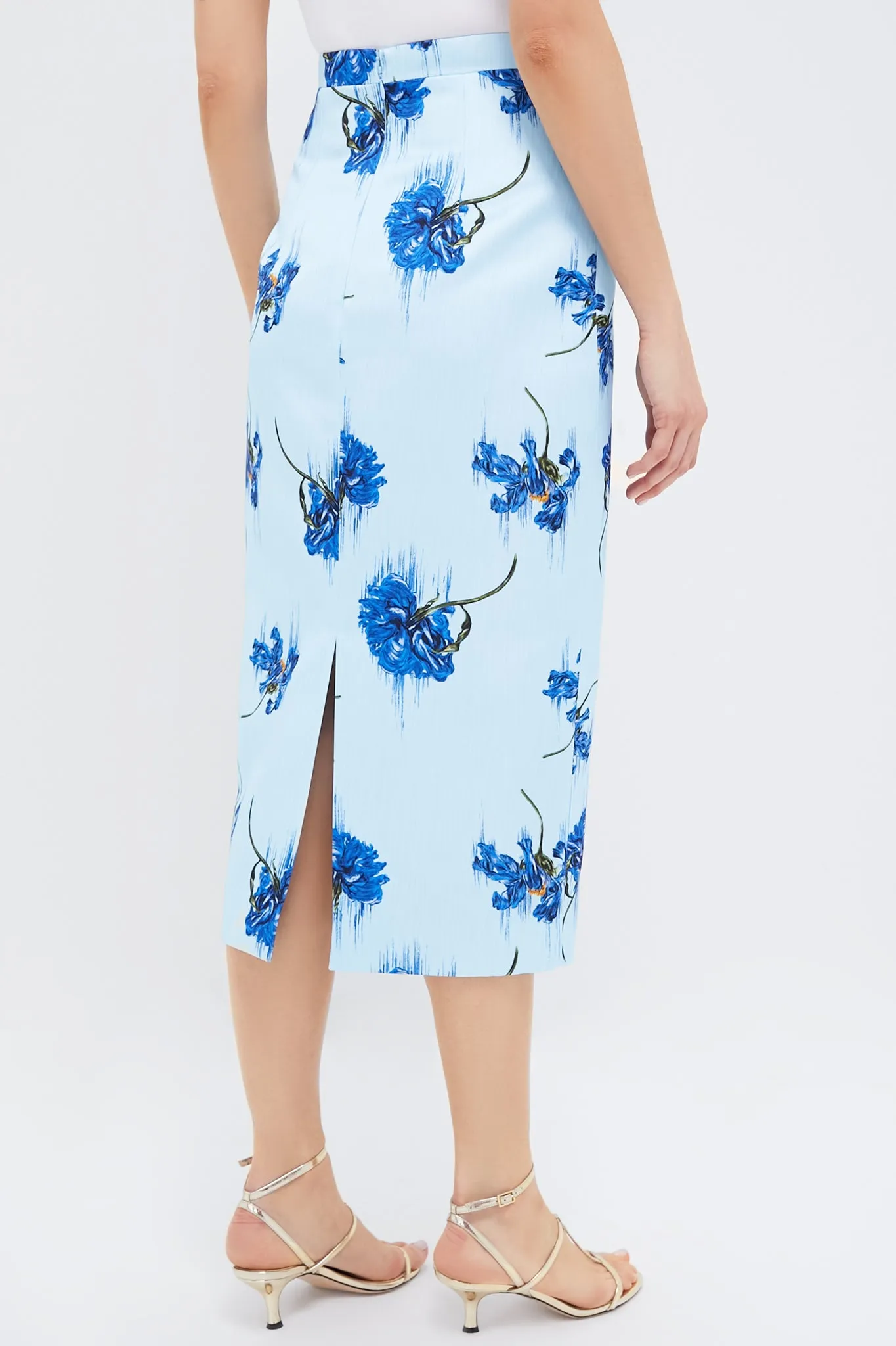 Blue Flowers on Duck Egg Lorelei Skirt