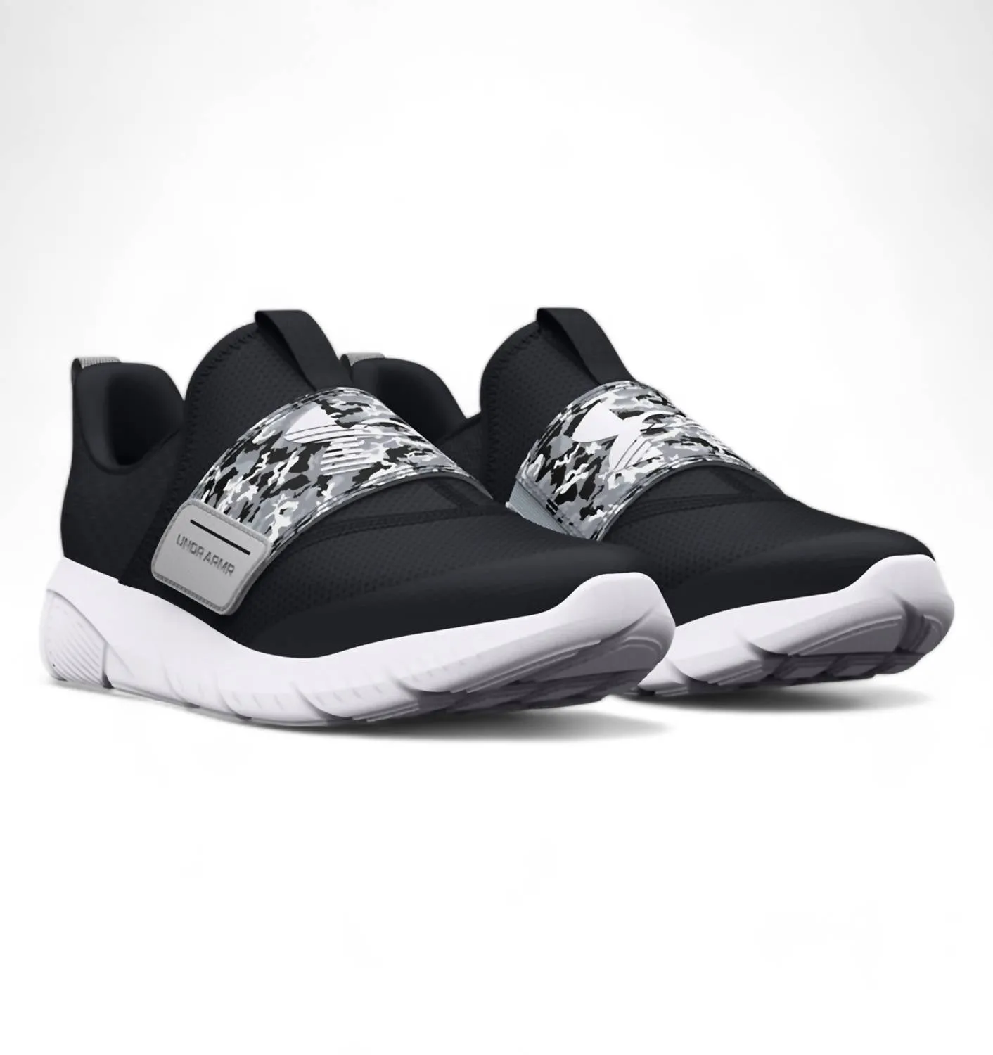 Boys' Grade School Flash Print Sneakers In Black/mod Gray/white
