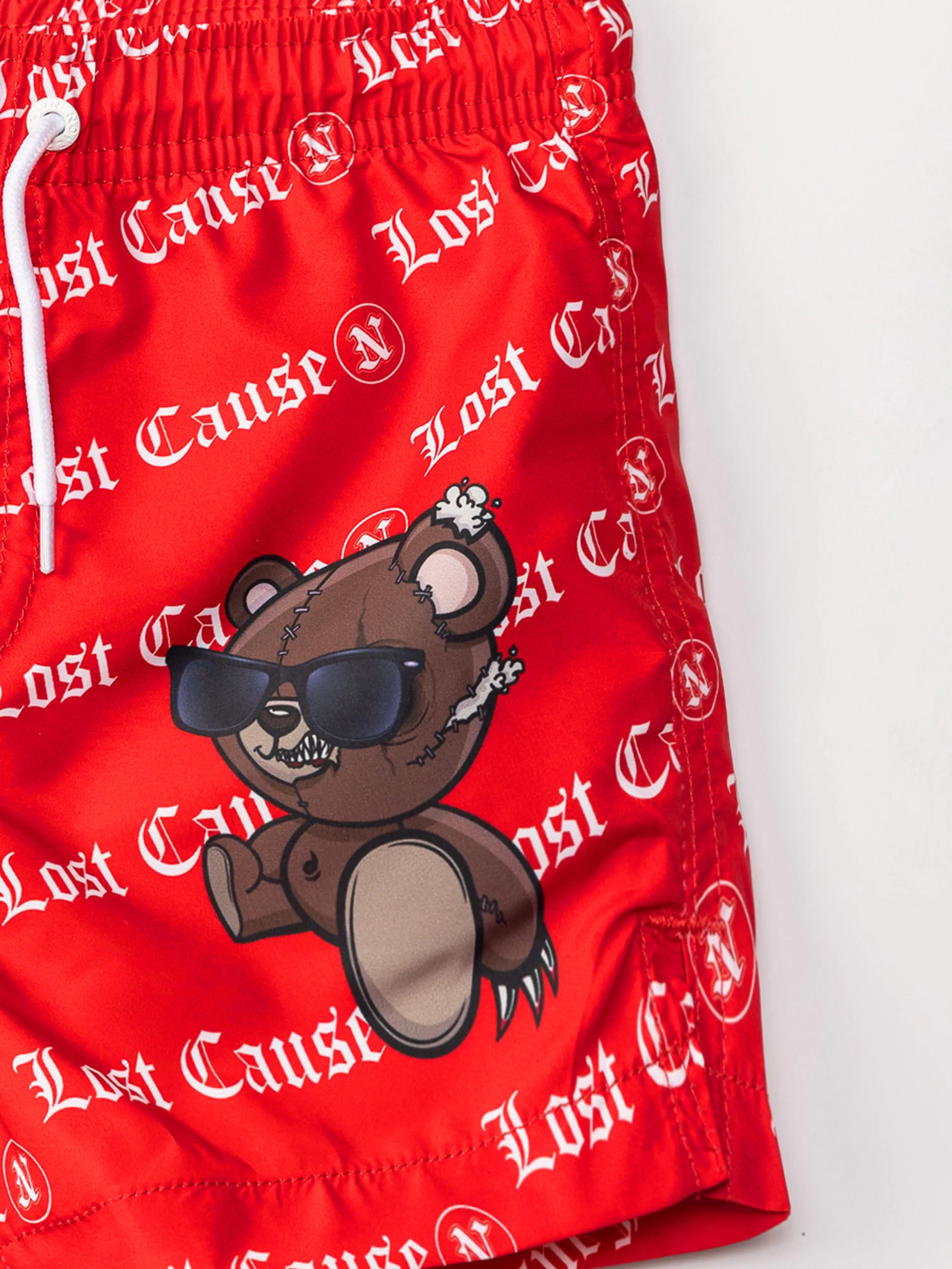 Boys Red Swim Trunks
