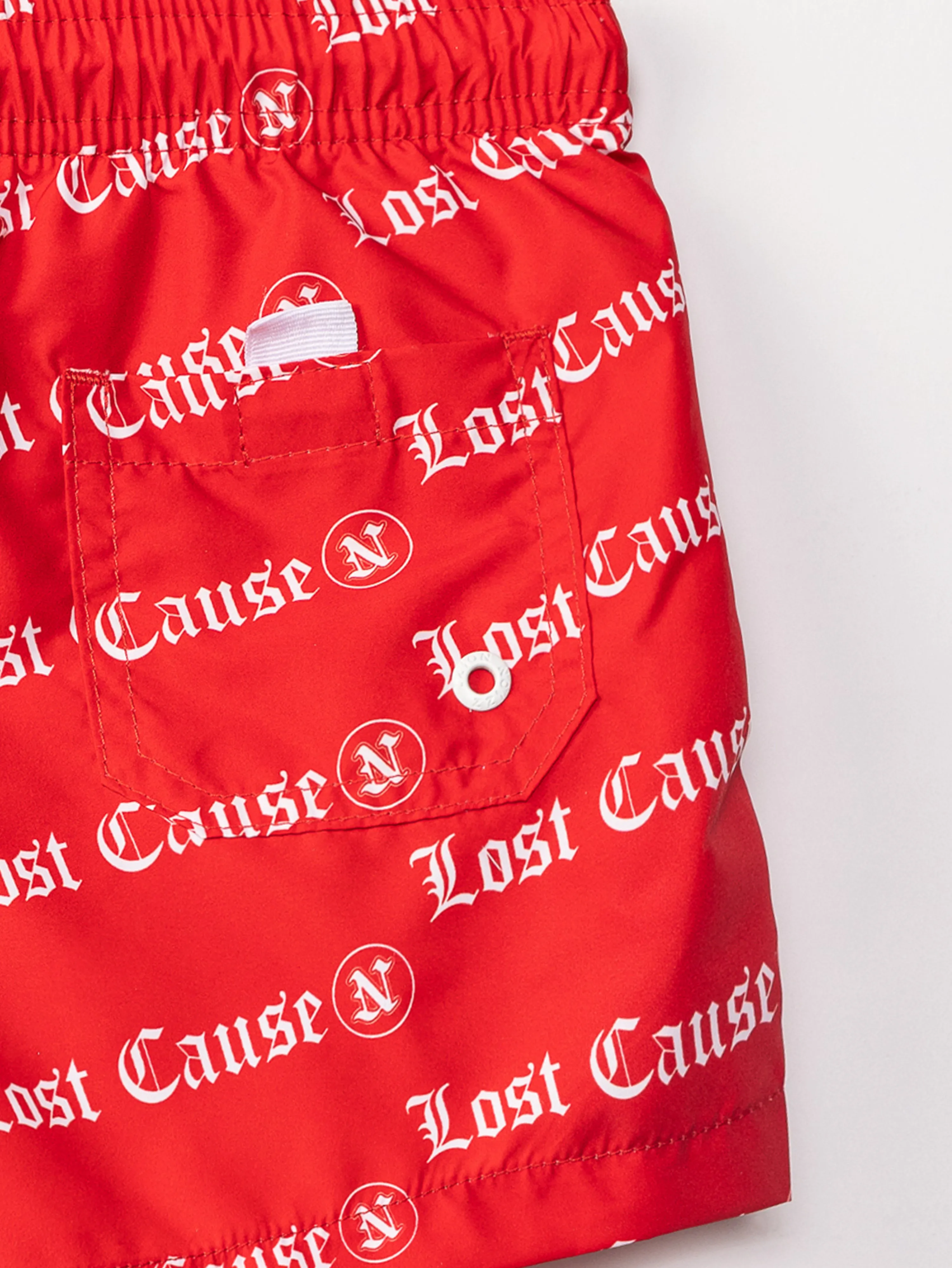 Boys Red Swim Trunks