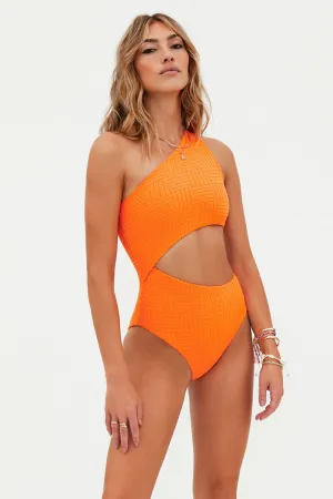 Celine One Piece Blood Orange Terry Beach Riot