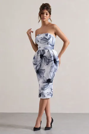 Chateau | Mono Print Bandeau Midi Dress Club L London