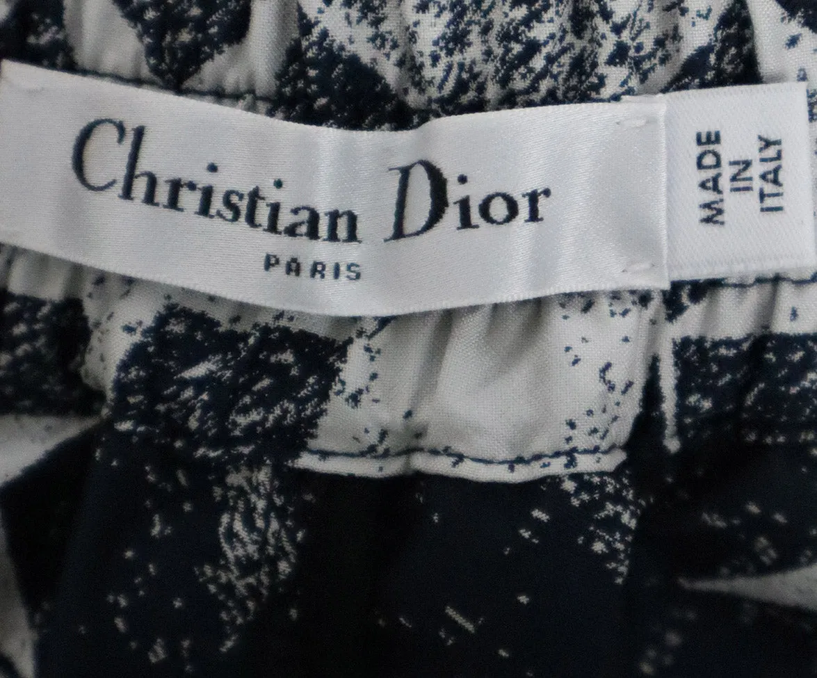 Christian Dior Navy & White Star Print Shorts sz 2