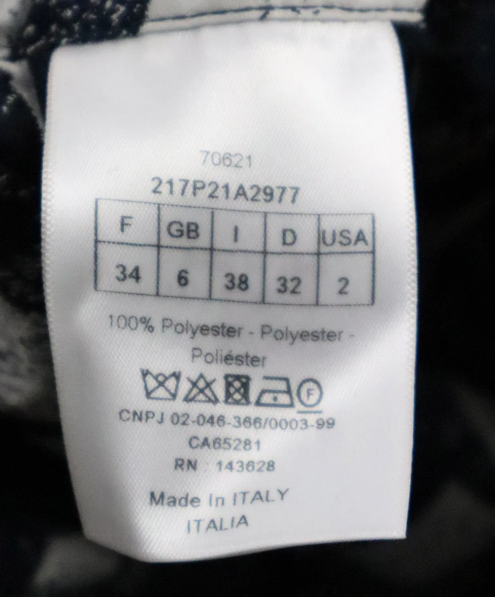 Christian Dior Navy & White Star Print Shorts sz 2