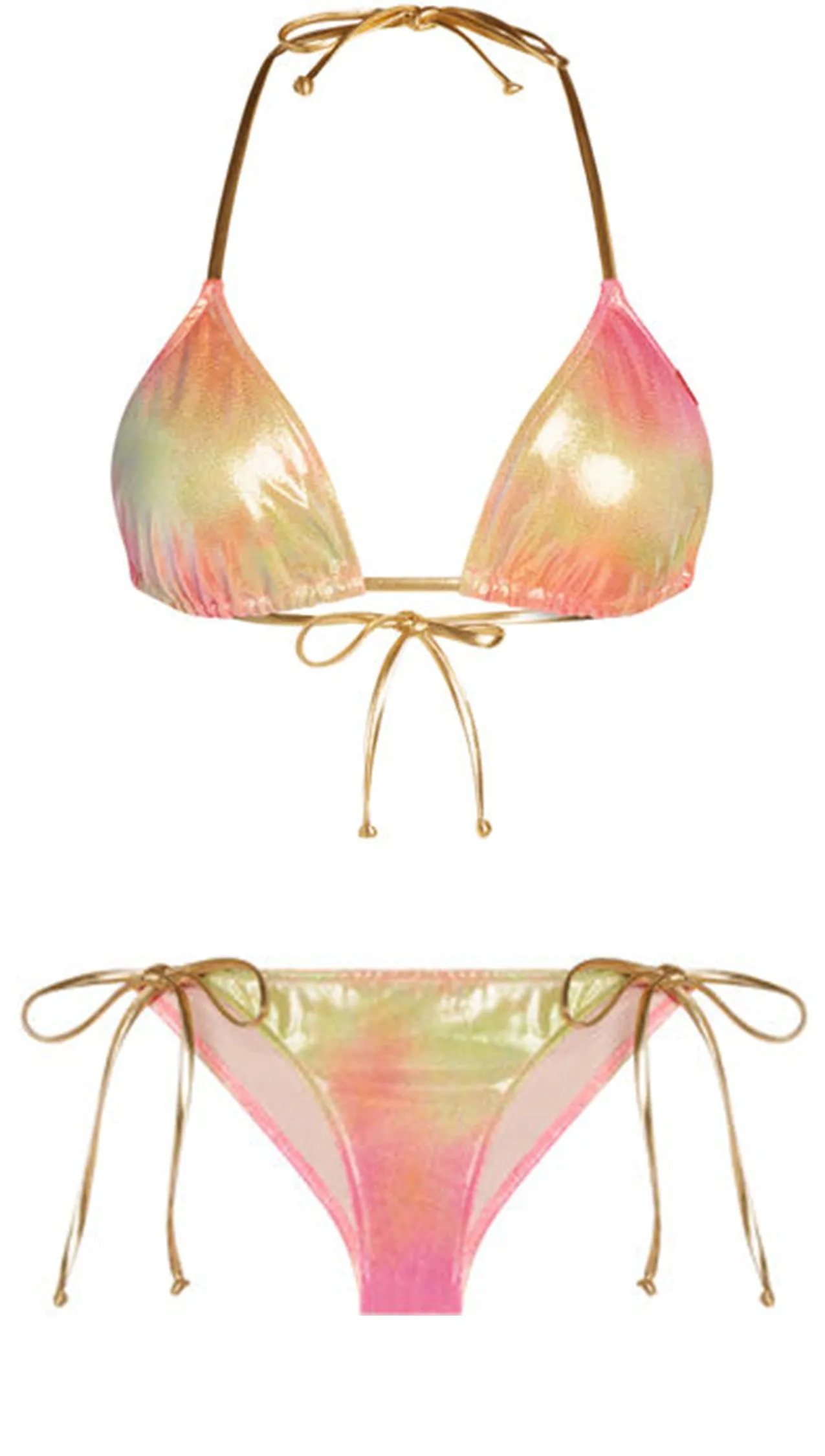 Chynna Dolls Sunset Shimmer Gold Foil Bikini