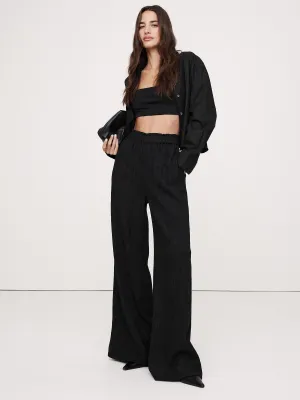 Crinkle Crepe Pull-On Pant Banana Republic