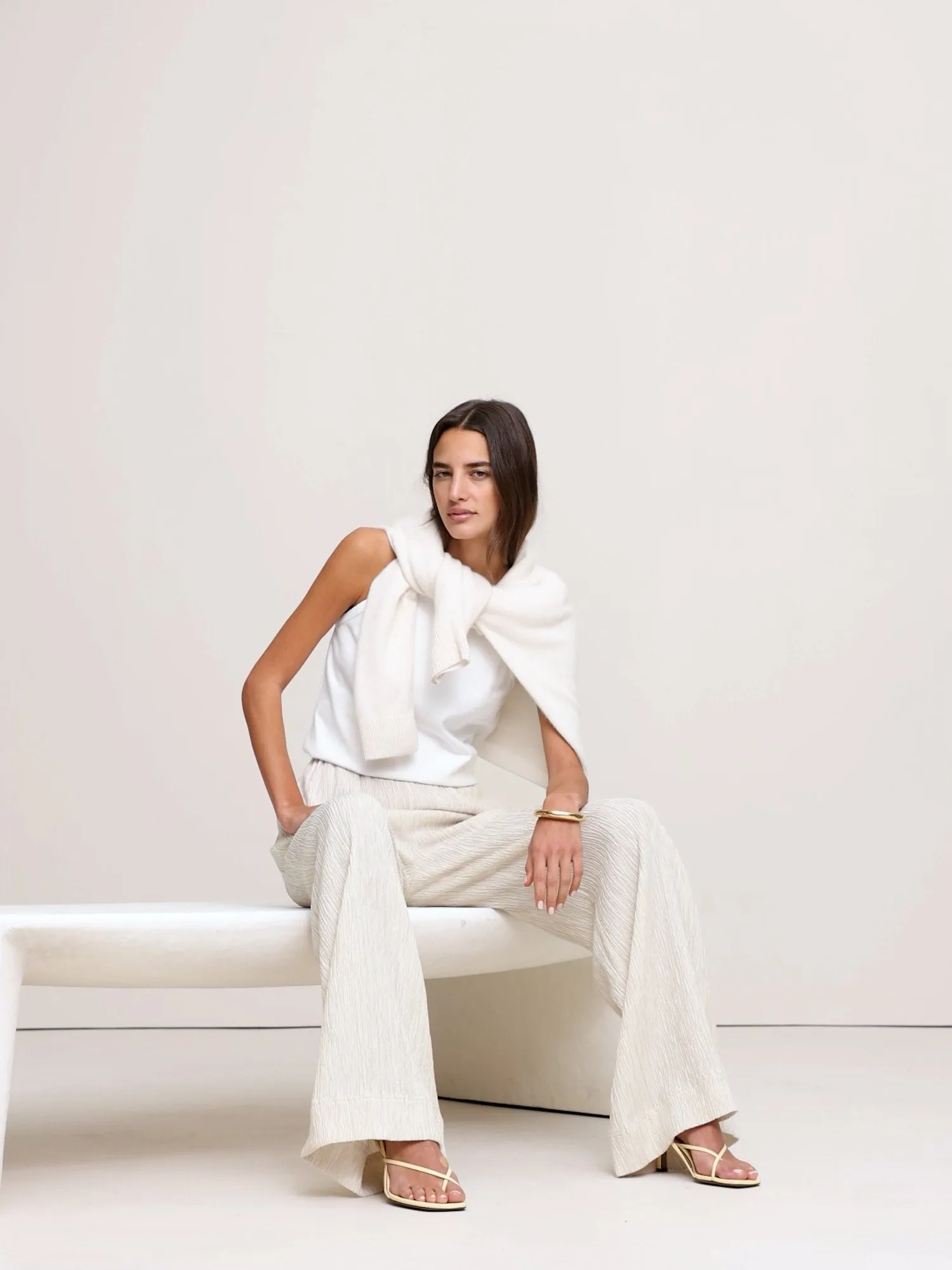 Crinkle Crepe Pull-On Pant Banana Republic