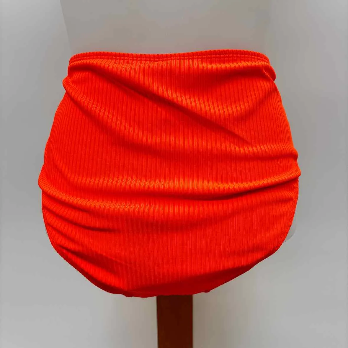 Cupshe Women's Size 14 Orange Ribbed Misc. Swimwear