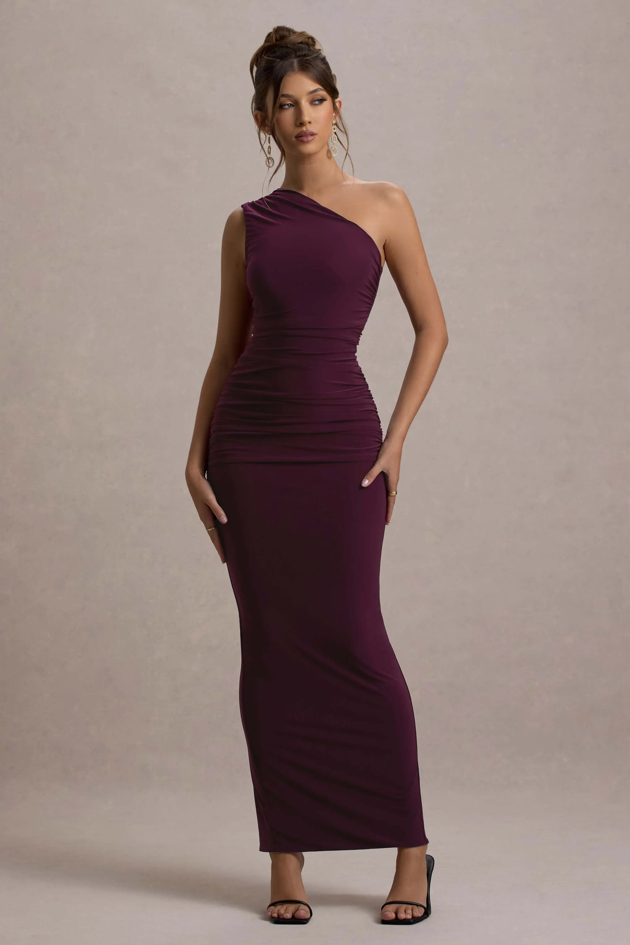 Dalarie | Port One-Shoulder Gathered Maxi Dress Club L London