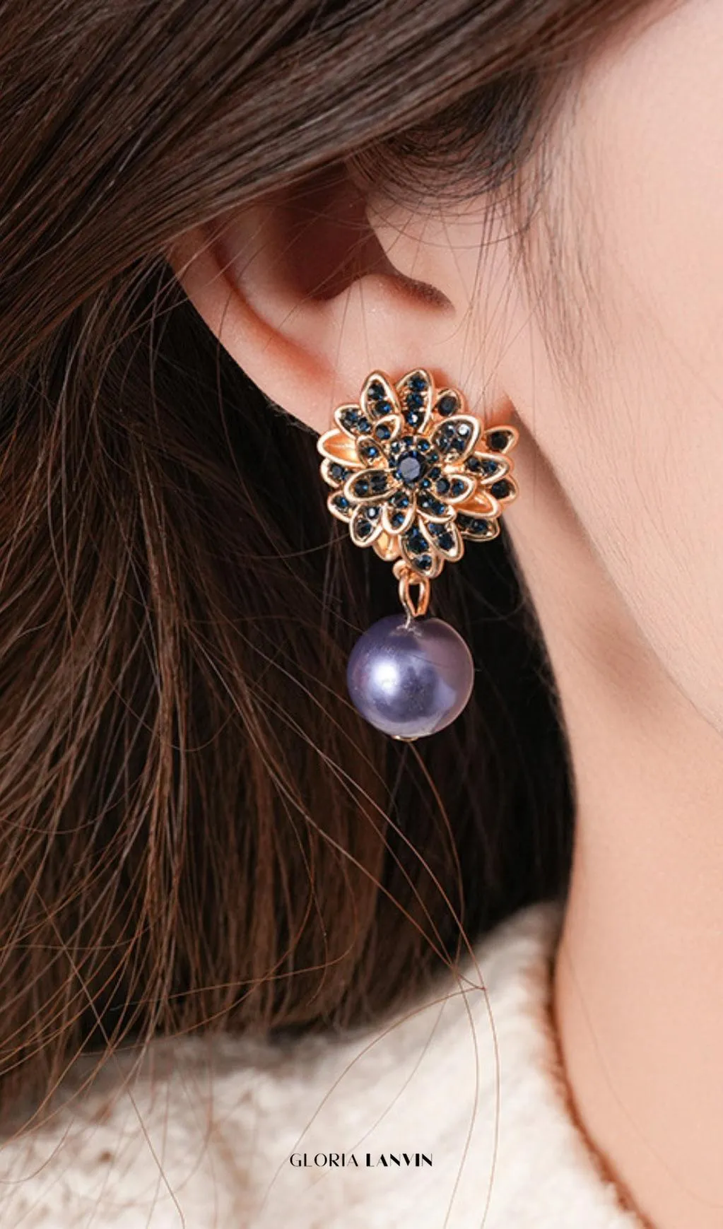 Danilo Flower Pearl Earrings Gloria Lanvin