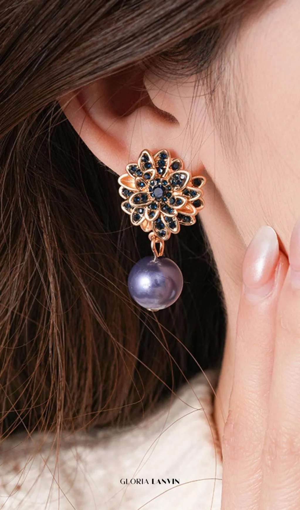 Danilo Flower Pearl Earrings Gloria Lanvin