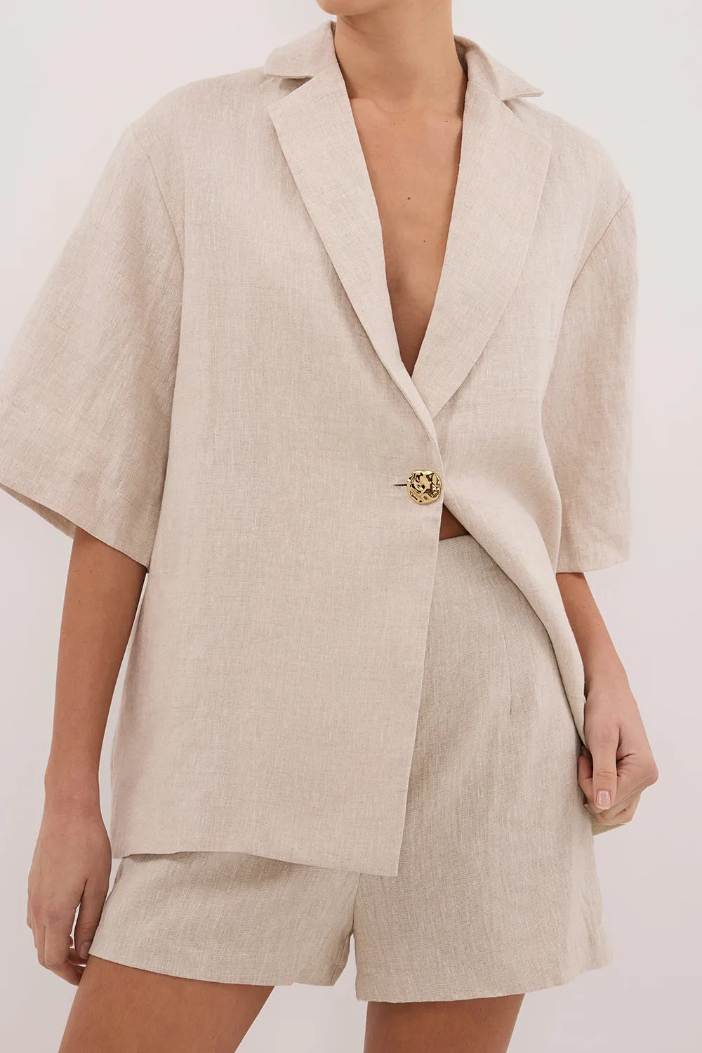 Dissh CORY NATURAL LINEN SHORT