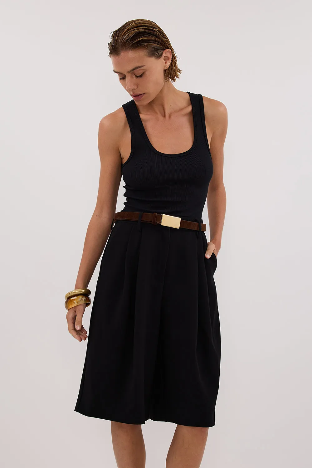 Dissh WESTWOOD BLACK BERMUDA SHORT