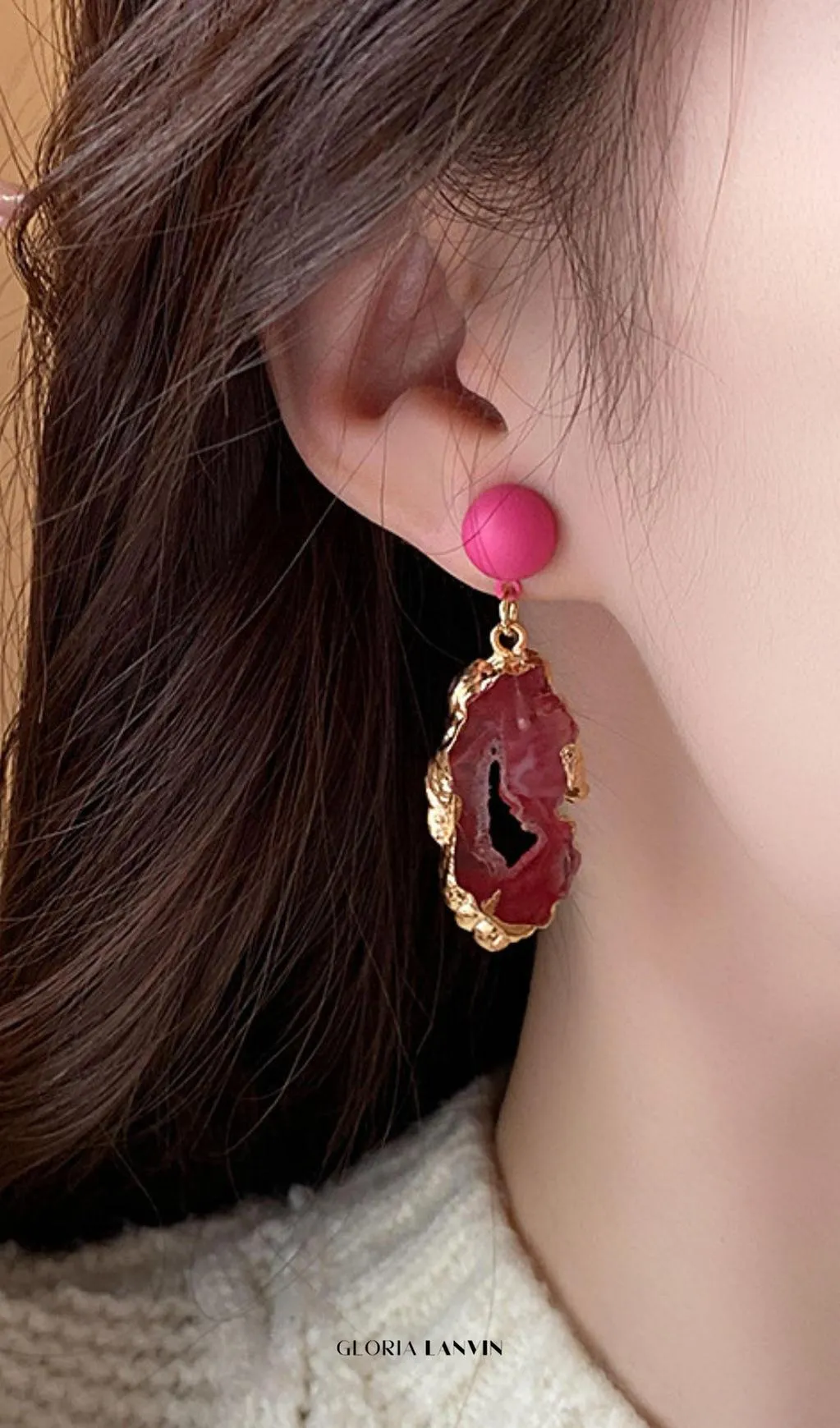 Dorothy Pink Earrings Gloria Lanvin