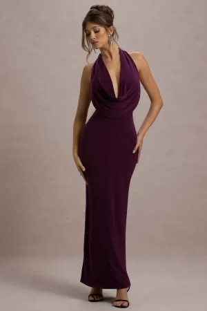 Edessa | Port Plunge-Neck Maxi Dress Club L London