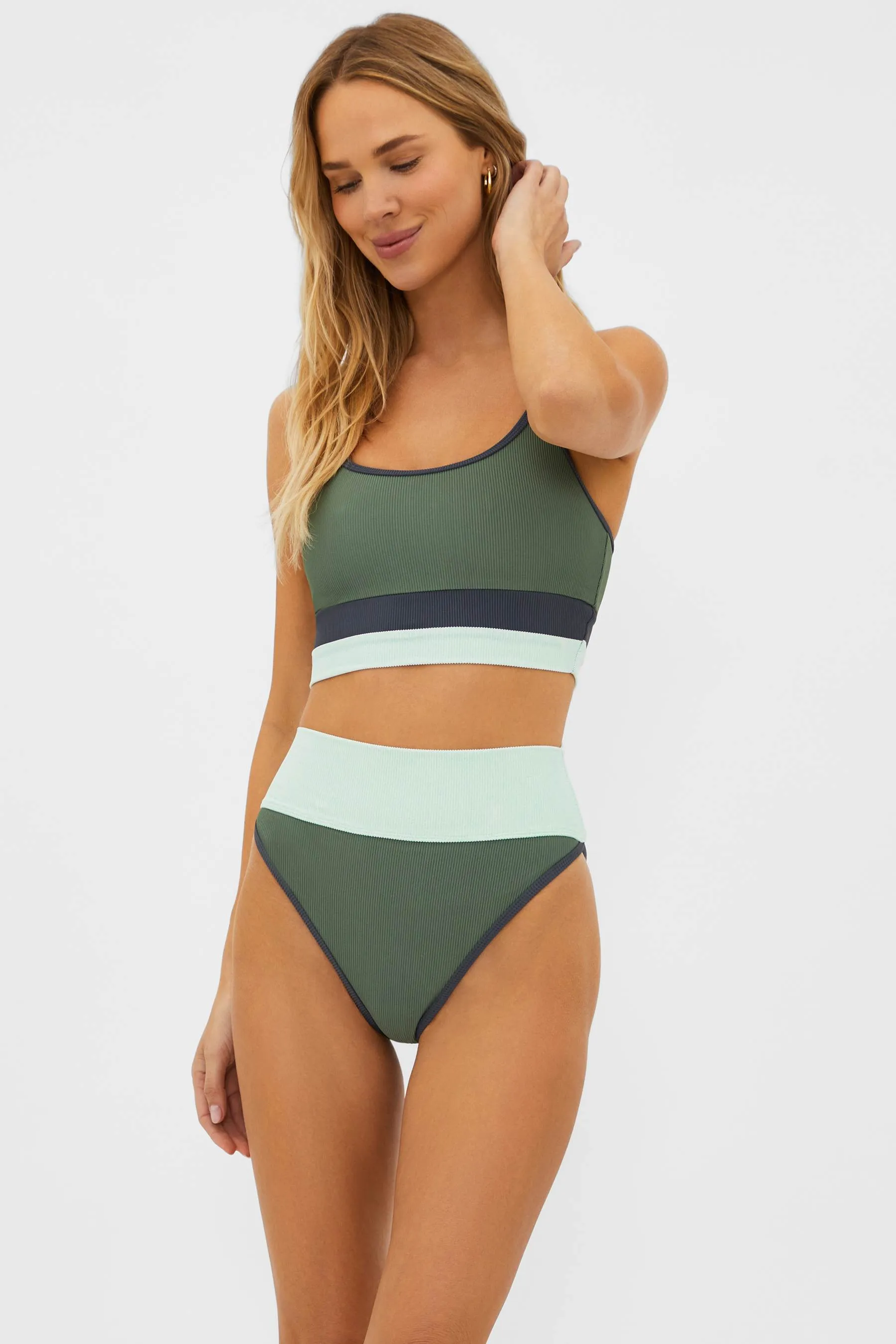Emmy Bottom Palm Paradise Colorblock Beach Riot
