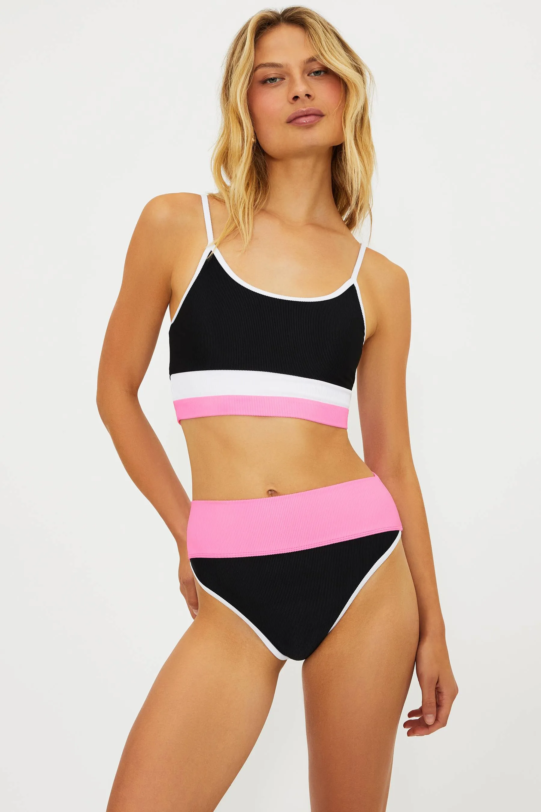 Emmy Bottom Prism Pink & Black Beach Riot