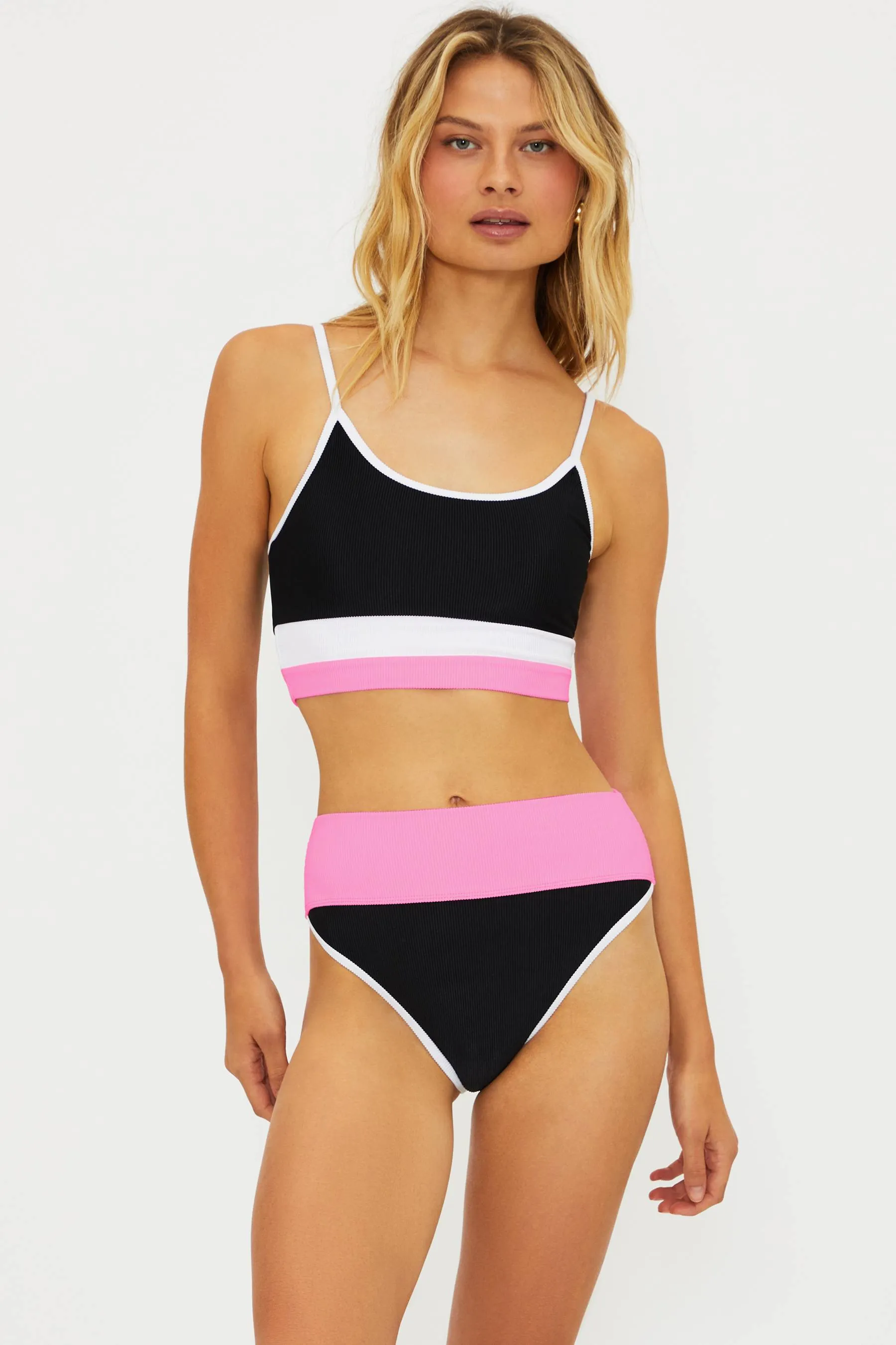 Emmy Bottom Prism Pink & Black Beach Riot