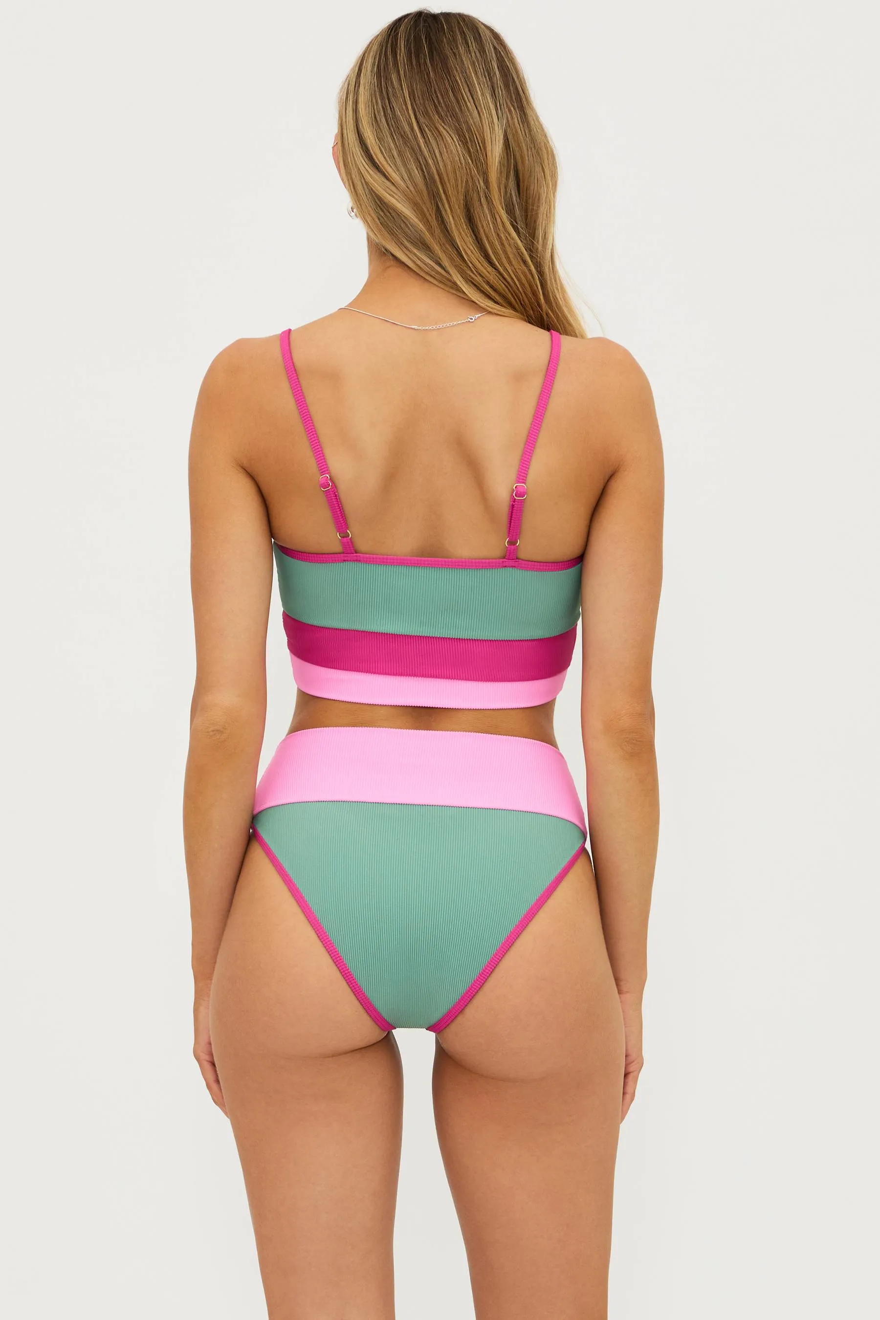 Emmy Bottom Sage Bloom Colorblock Beach Riot