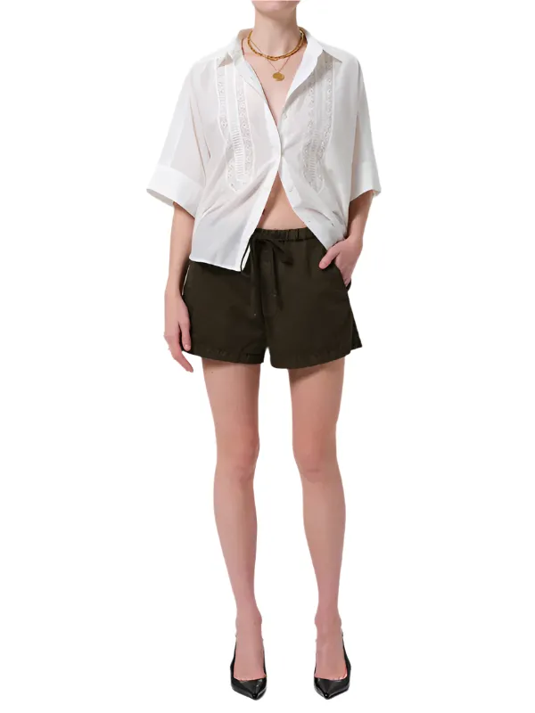 Etse Drawstring Short in Dark Olive