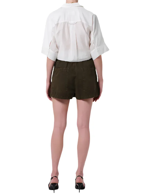 Etse Drawstring Short in Dark Olive