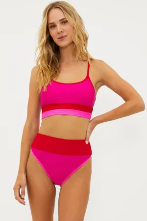 Eva Top Fuchsia Red Neon Pink Beach Riot