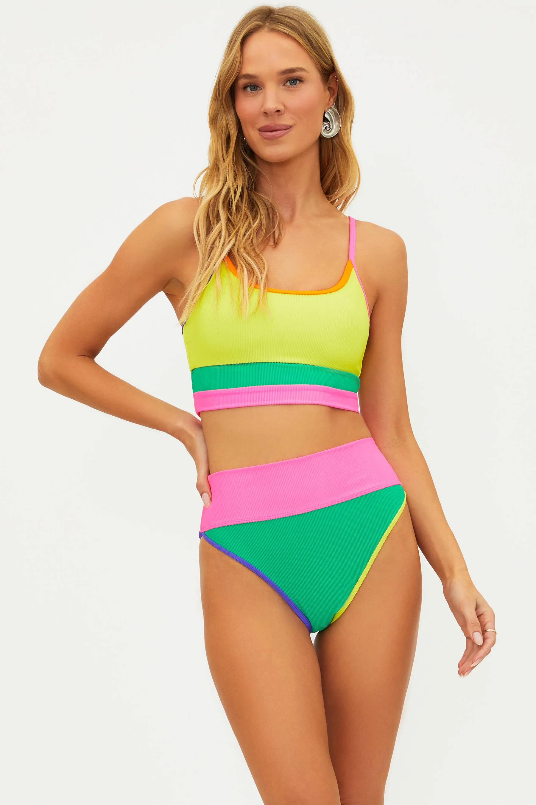 Eva Top Technicolor Colorblock Beach Riot