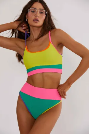 Eva Top Technicolor Colorblock Beach Riot