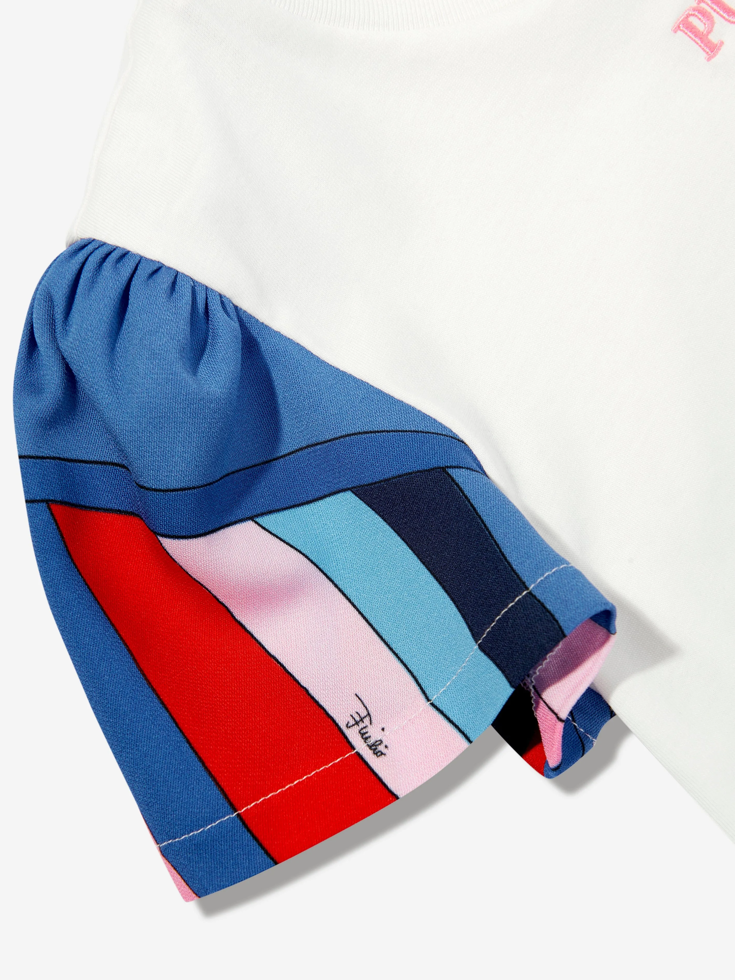 Girls Iride Jersey Top in Ivory