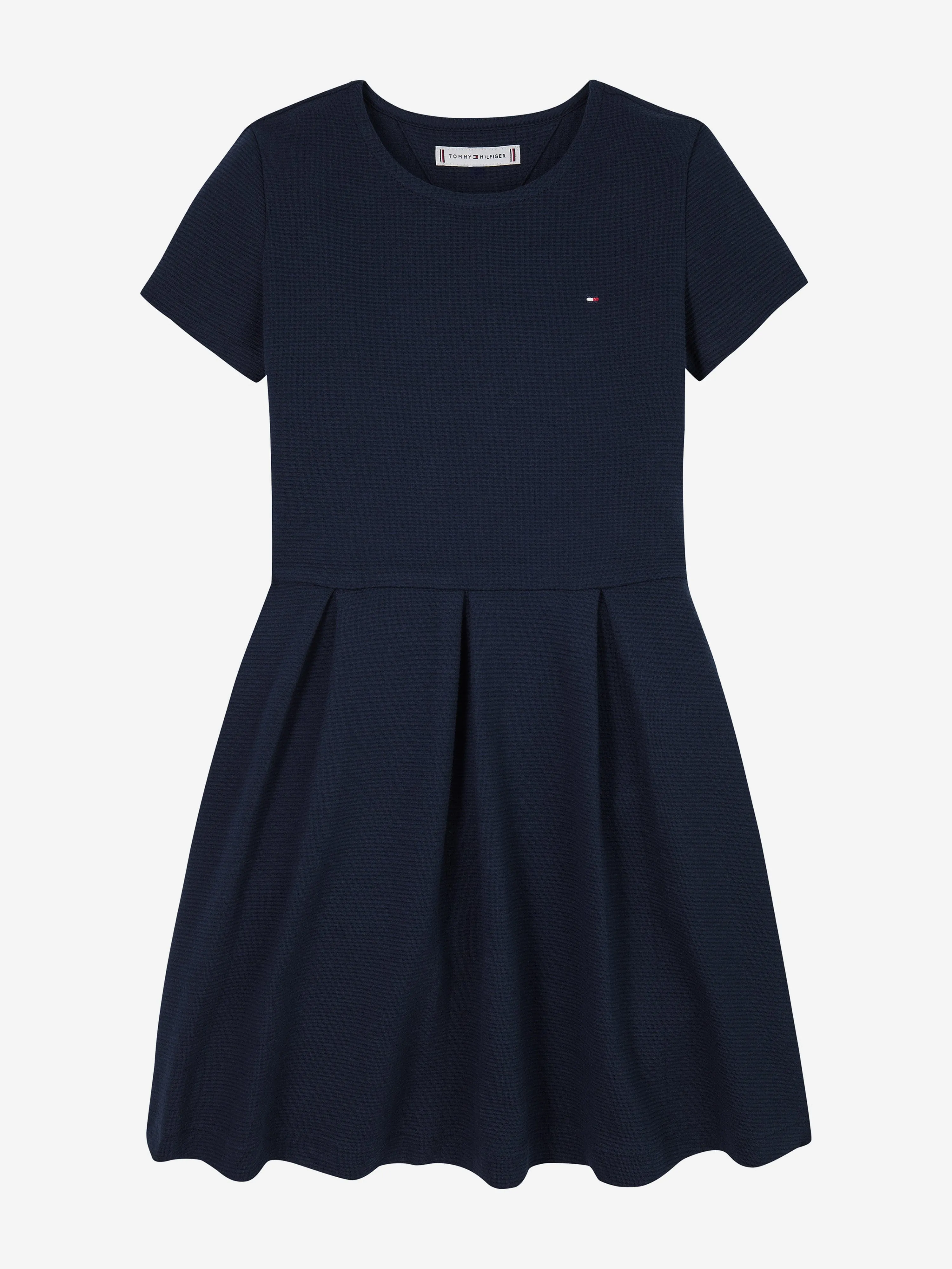 Girls Ottoman Skater Dress in Navy