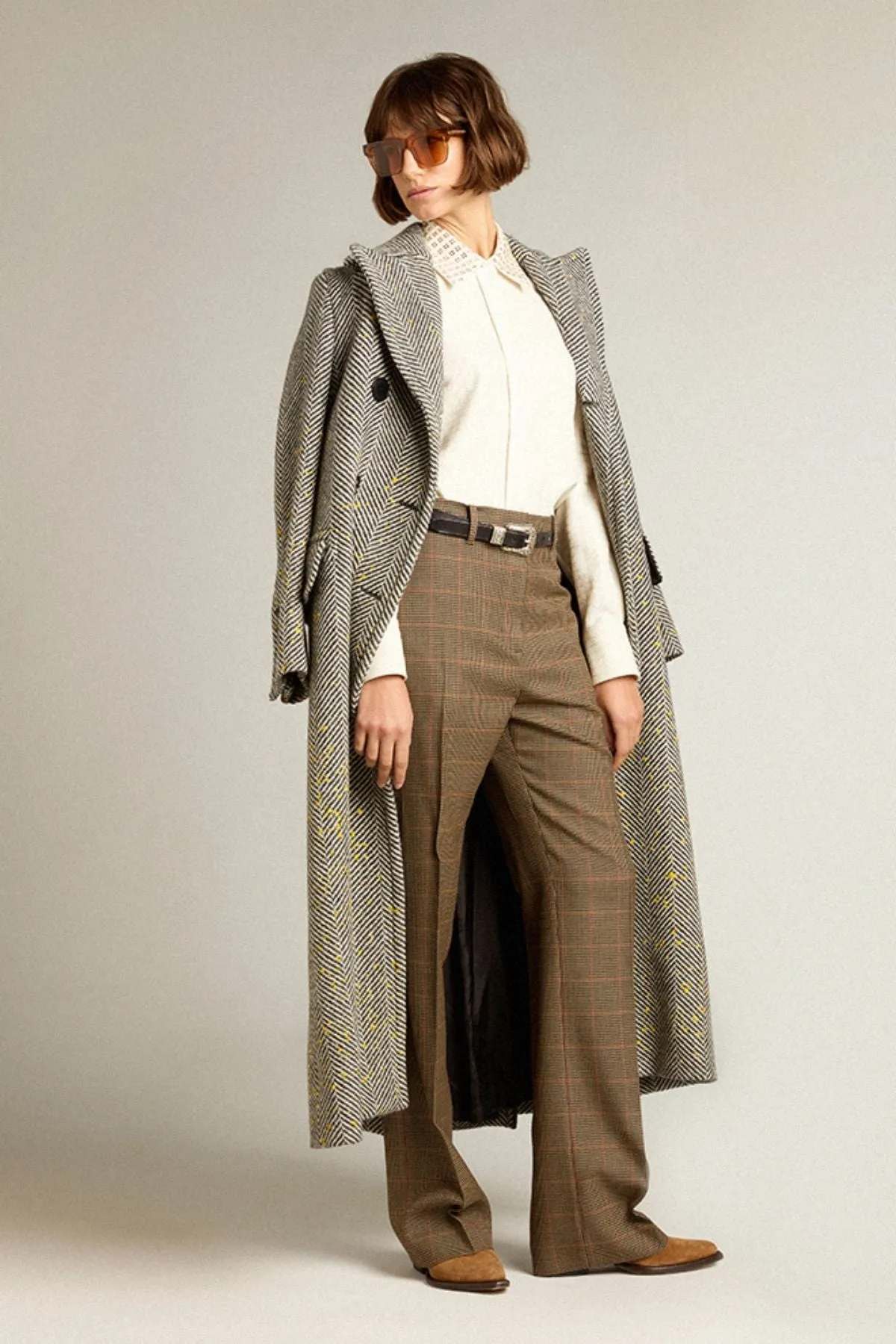 Golden Goose Check Jacquard Shirt - Papyrus GOLDEN GOOSE